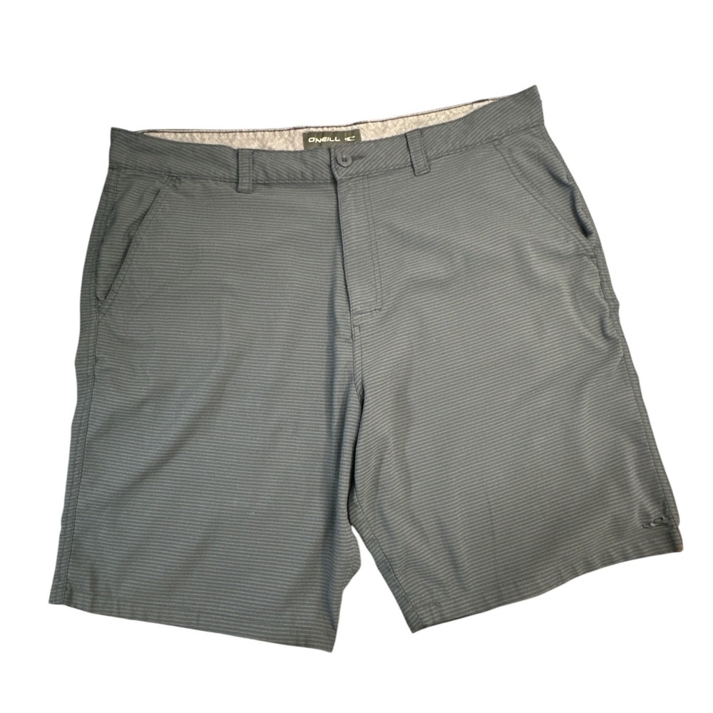 ONeill Mens Hybrid Shorts Navy Blue Micro Stripe Stretch Walkshorts Size 40